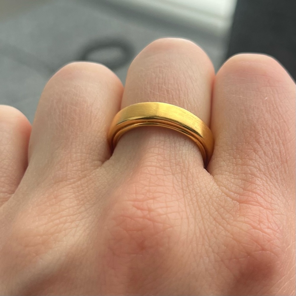 DEAN DAVIDSON Classic Brushed Gold Band Ring